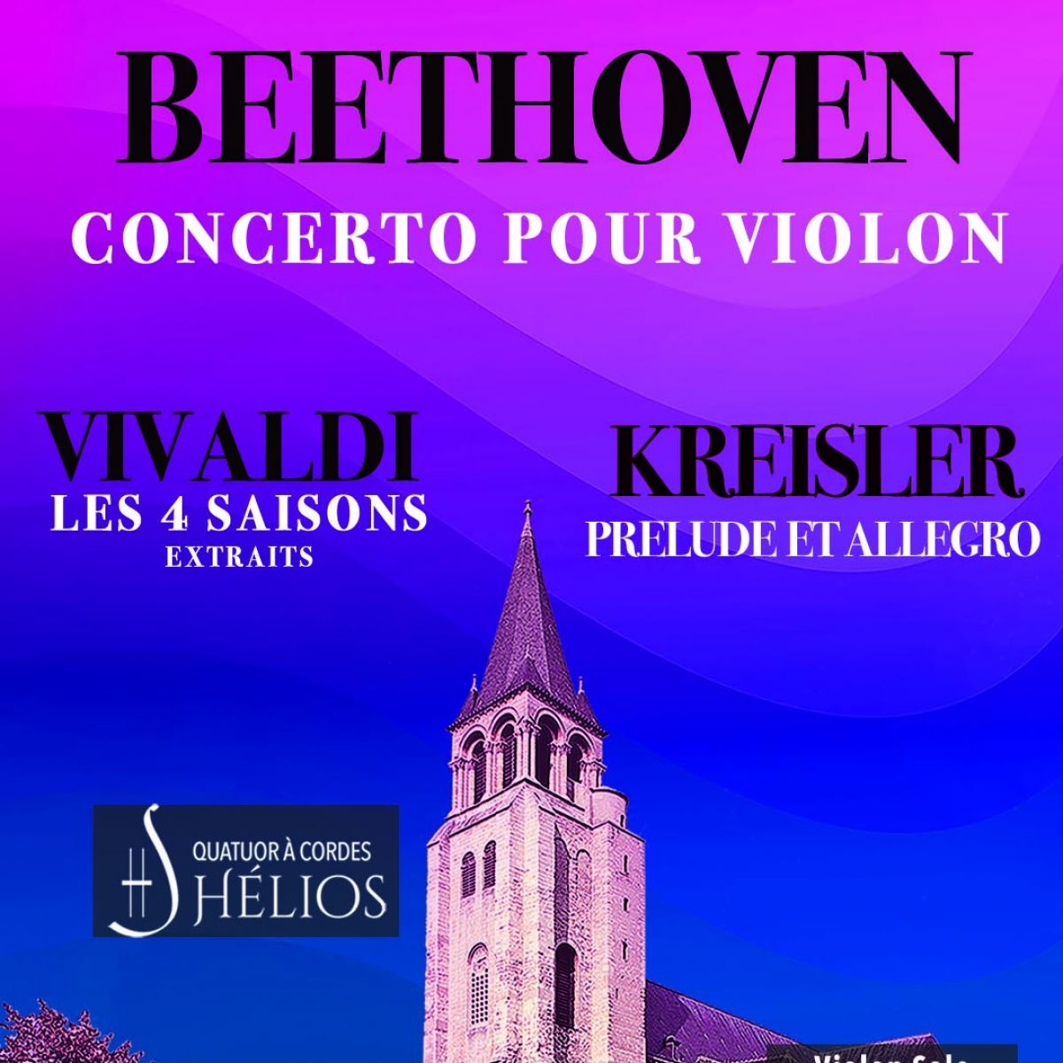 Les 4 Saisons de Vivaldi extraits / Prélude et Allegro de Kreisler / Concerto pour violon de Beethoven